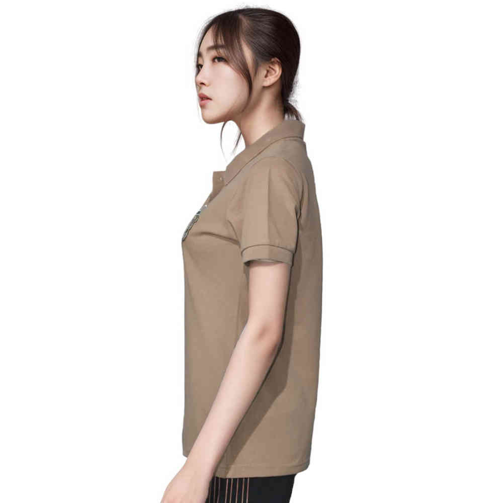 Burberry TB Embroidery Brown Women T-shirt-2