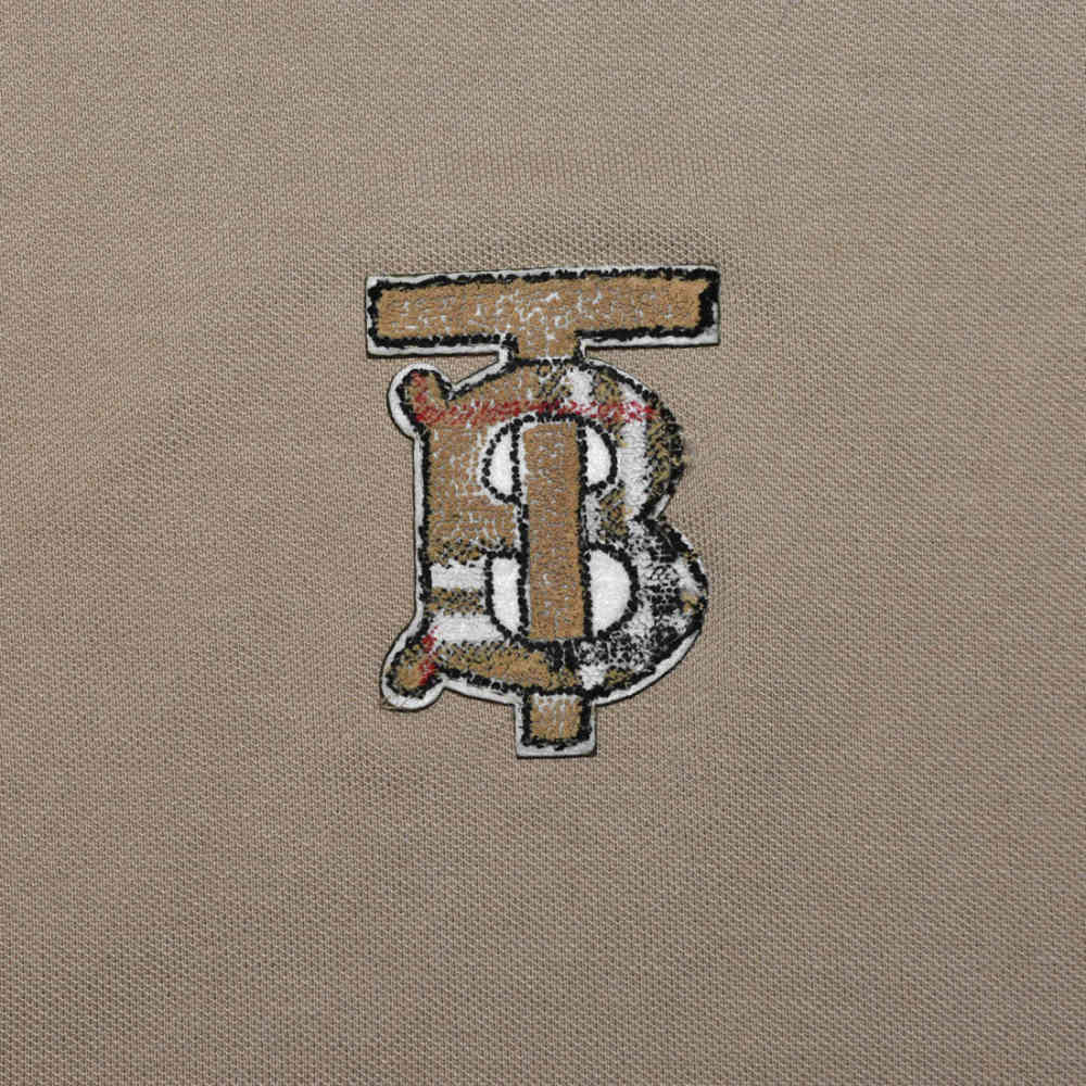 Burberry TB Embroidery Brown Women T-shirt-3