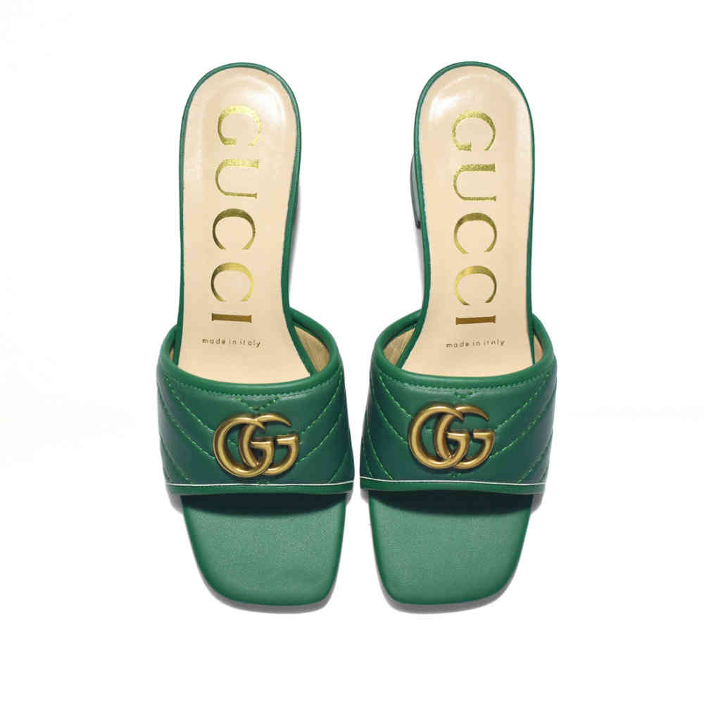 Gucci Green Premium Quality Heels Sandals-5