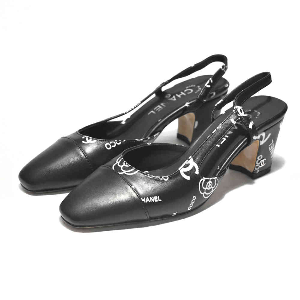 Chanel Black Premium Quality Heels Sandals-thumb-0