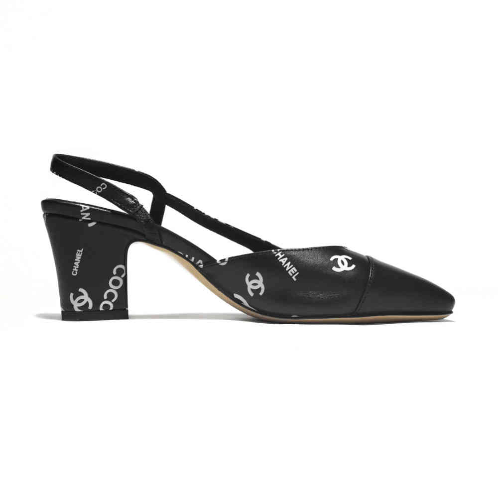 Chanel Black Premium Quality Heels Sandals-thumb-2