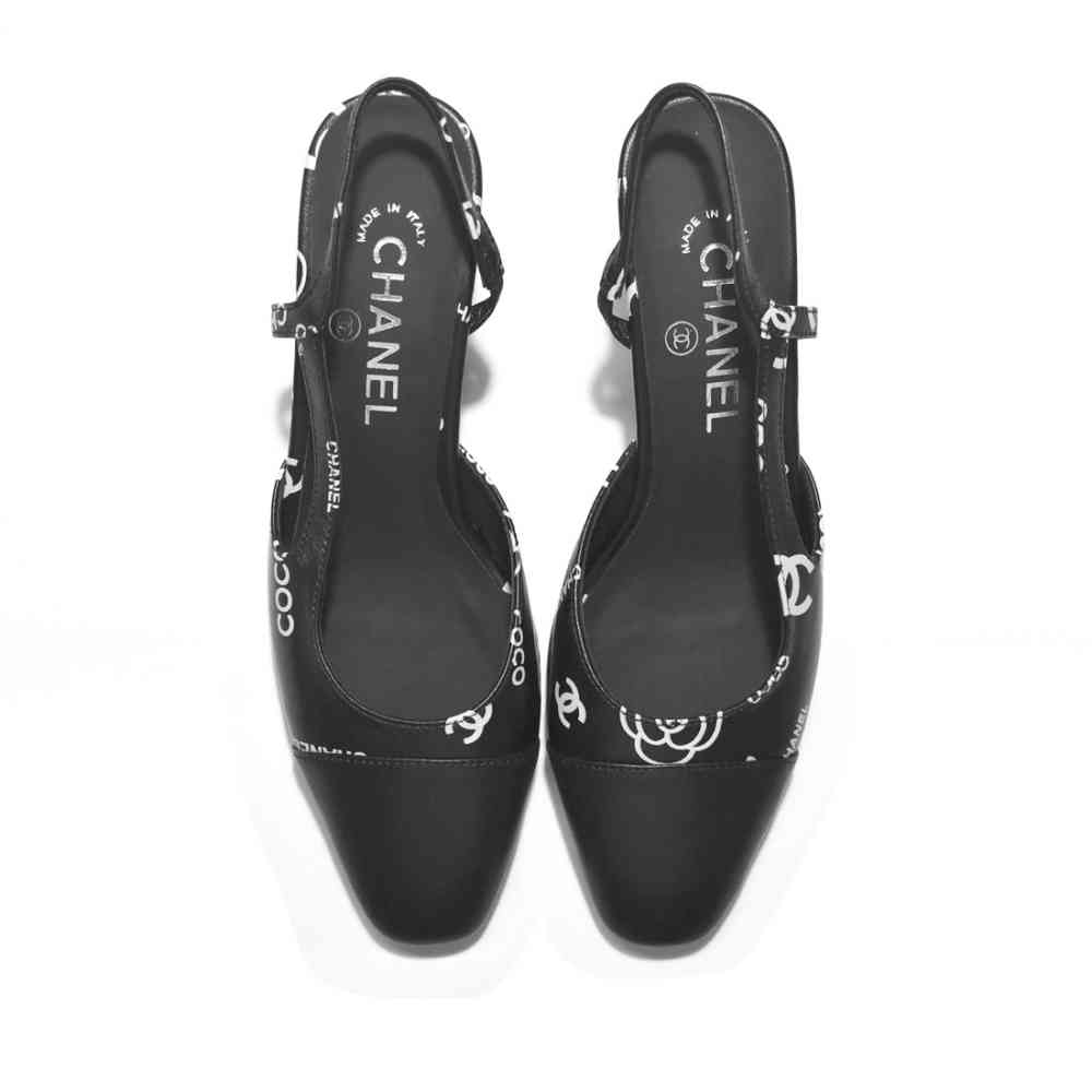 Chanel Black Premium Quality Heels Sandals-thumb-5