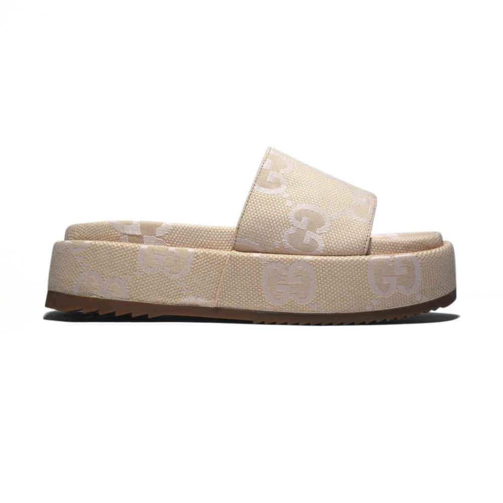 Gucci Cream Premium Quality Women's Flat Sandals-2