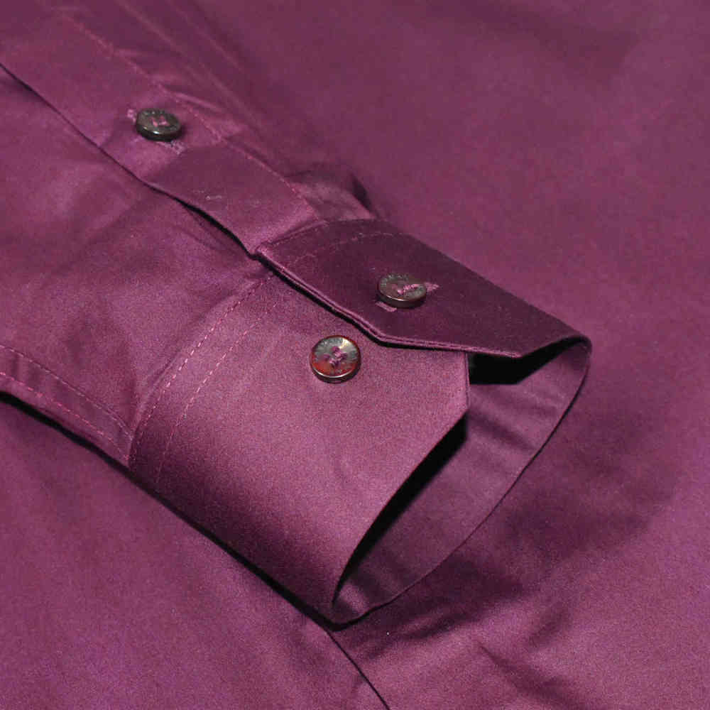 Balmain logo Icon Wine Premium Cotton Shirt-5