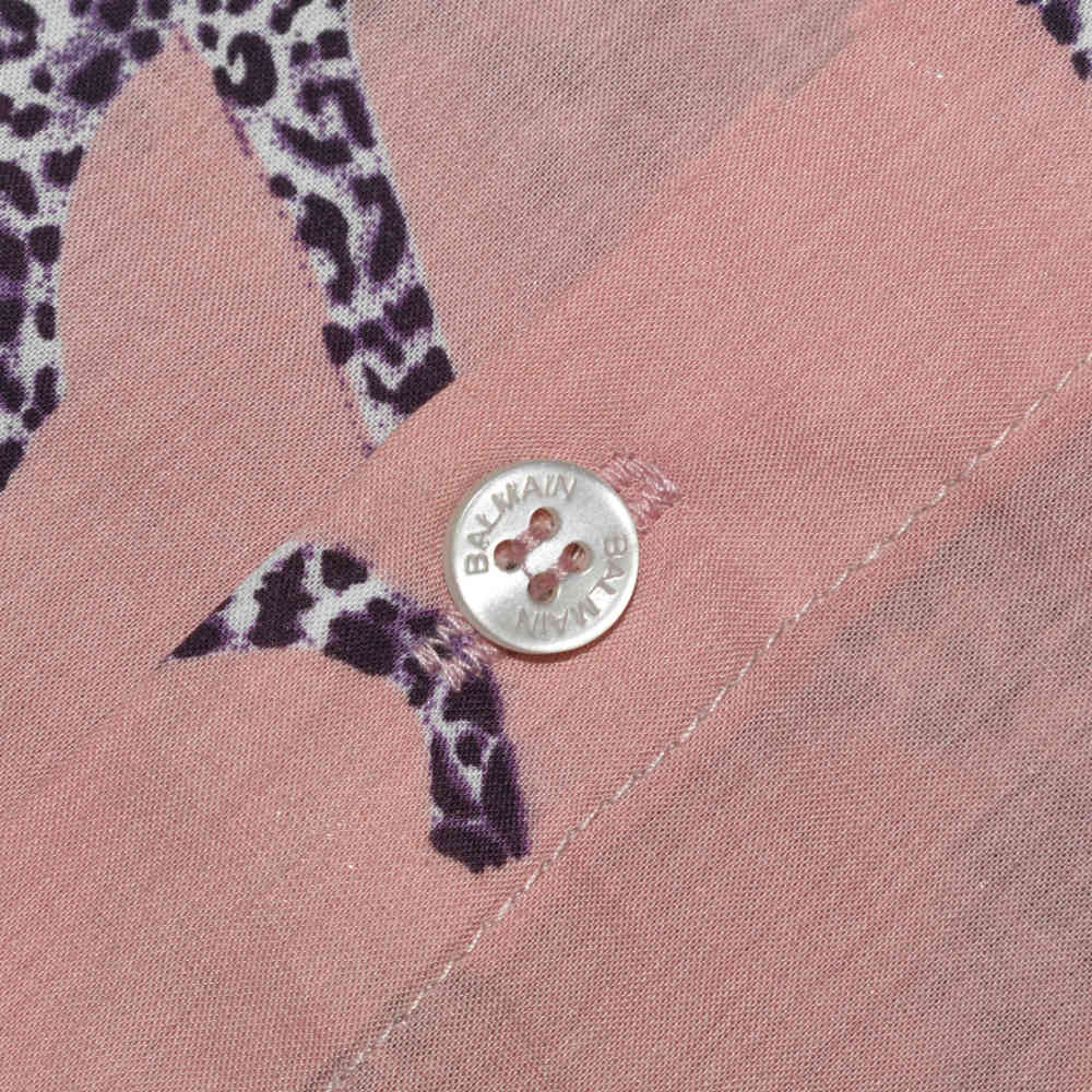 Balmain Leopard Printed Pink Premium Shirt-3
