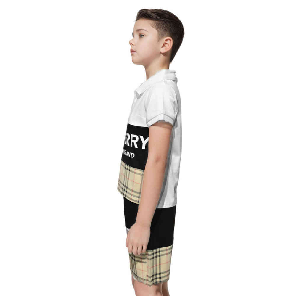 Burberry Printed White Premium Kids Co-ord Set-thumb-2