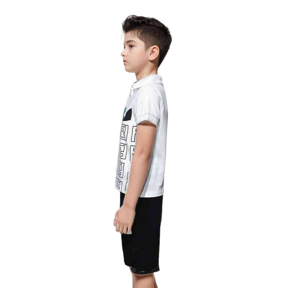 Fendi logo Print White Premium Quality Kids Co-ord Set-2