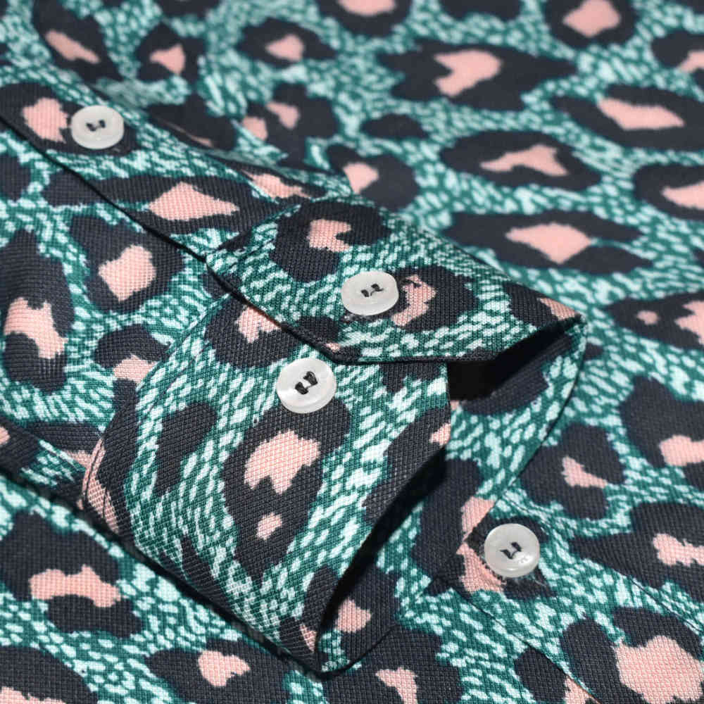 Balmain Leopard Printed Premium Cotton Shirt-5