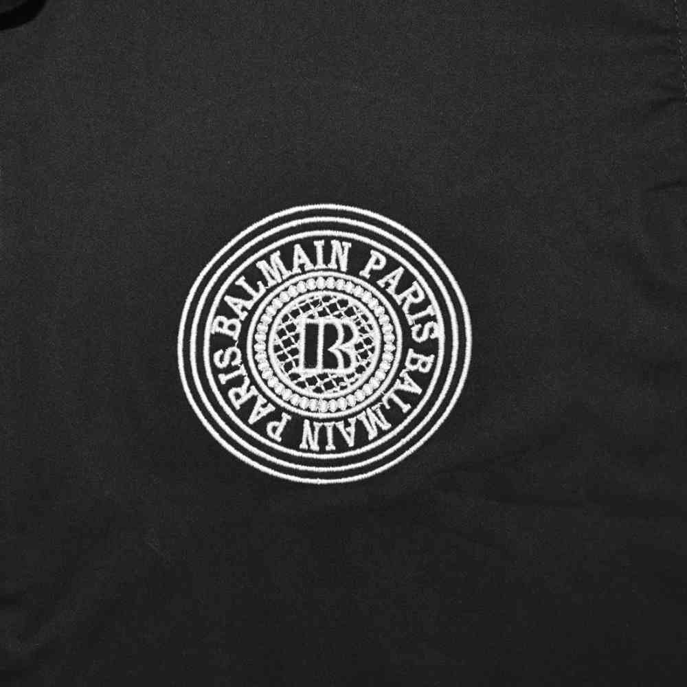 Balmain Paris Embroidered logo Black Premium Shirt-3