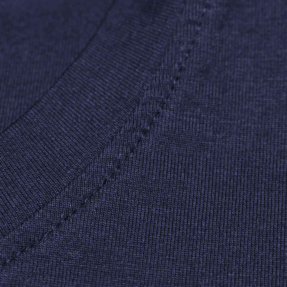 Prada Embroidered logo Navy Blue Cotton T-shirt-thumb-4
