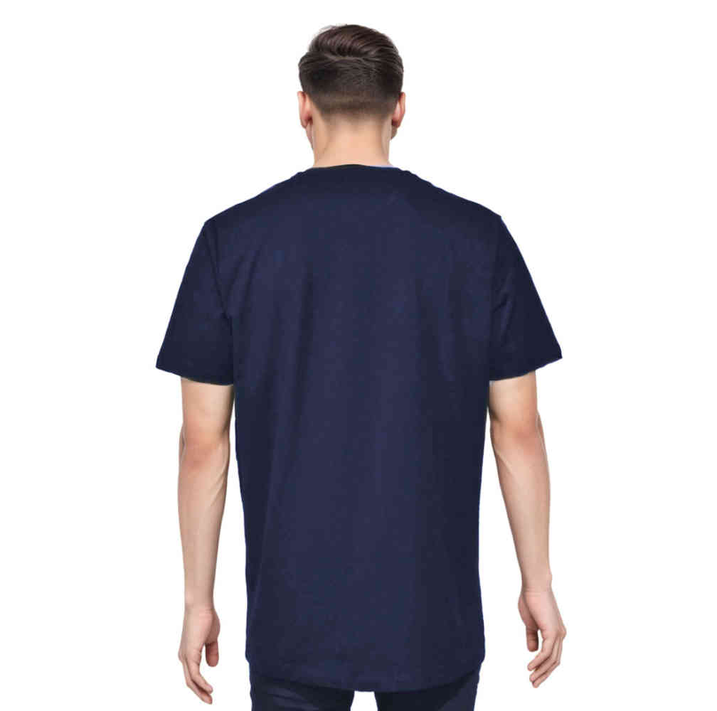 Prada Embroidered logo Navy Blue Cotton T-shirt-thumb-1