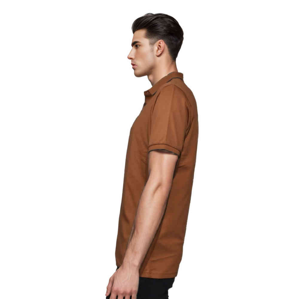 Giorgio Armani Brown Premium Quality Polo Tees-2