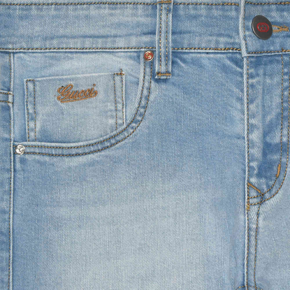 Gucci Light Blue Premium Quality Jeans-thumb-2