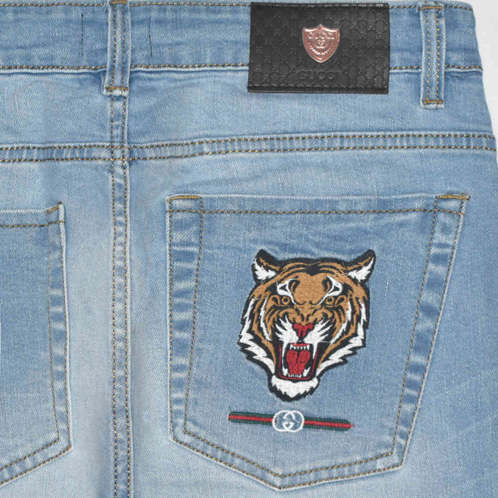 Gucci Light Blue Premium Quality Jeans-thumb-3