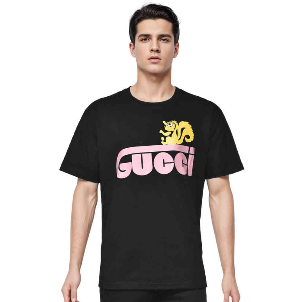 Black Gucci Retro Skunk Print T-shirt