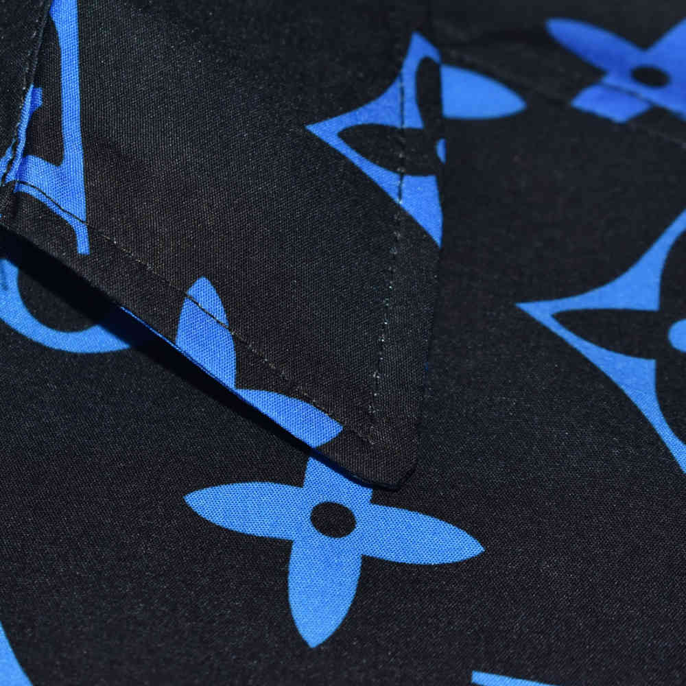 Louis Vuitton Black Premium Quality Short Sleeve Shirt-3