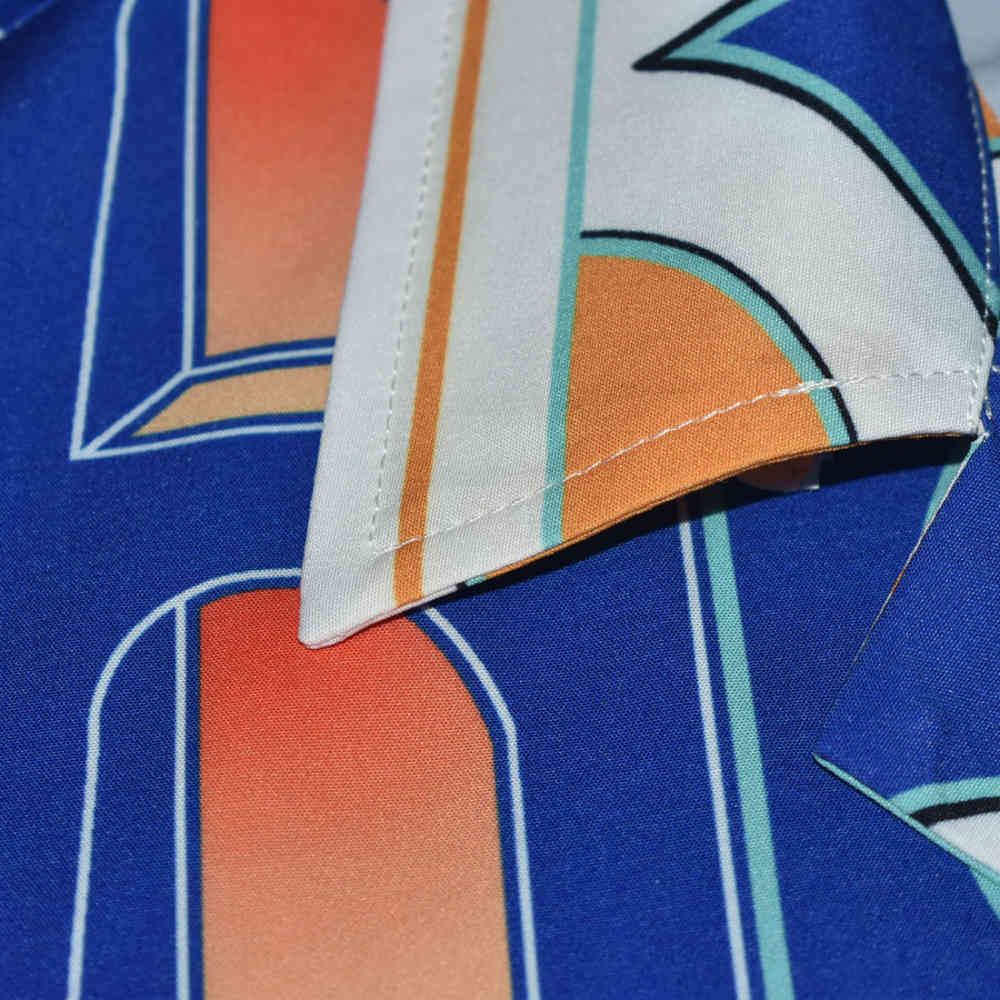 Casablanca Blue & Orange Premium Quality Shirt-thumb-3