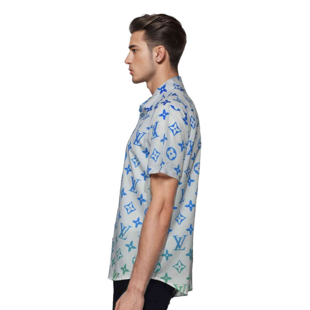 Louis Vuitton Monogram Print White Premium Shirt-thumb-2