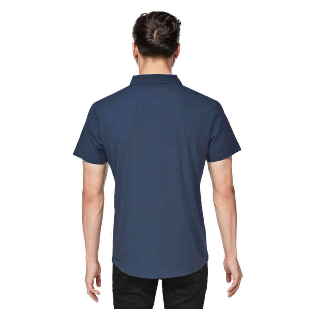 Prada Embossed Logo Blue Premium Polo T-shirt-1