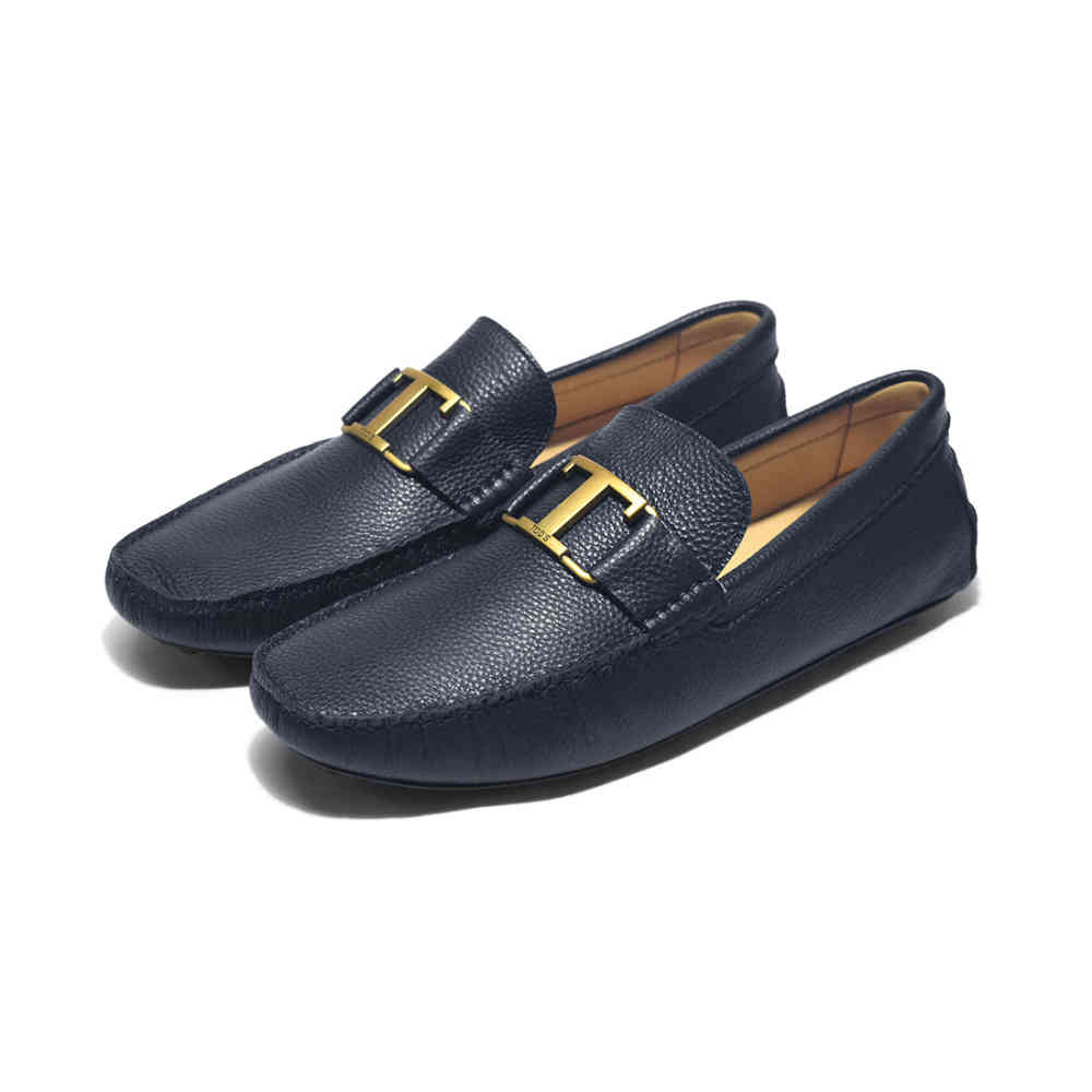 Blue TOD'S Black Premium Quality Loafers