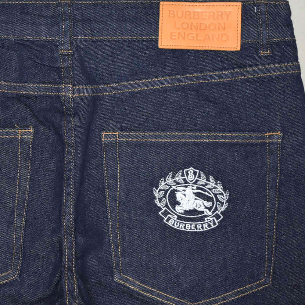 Burberry Dark Blue Premium Logo on Pocket Jeans-3