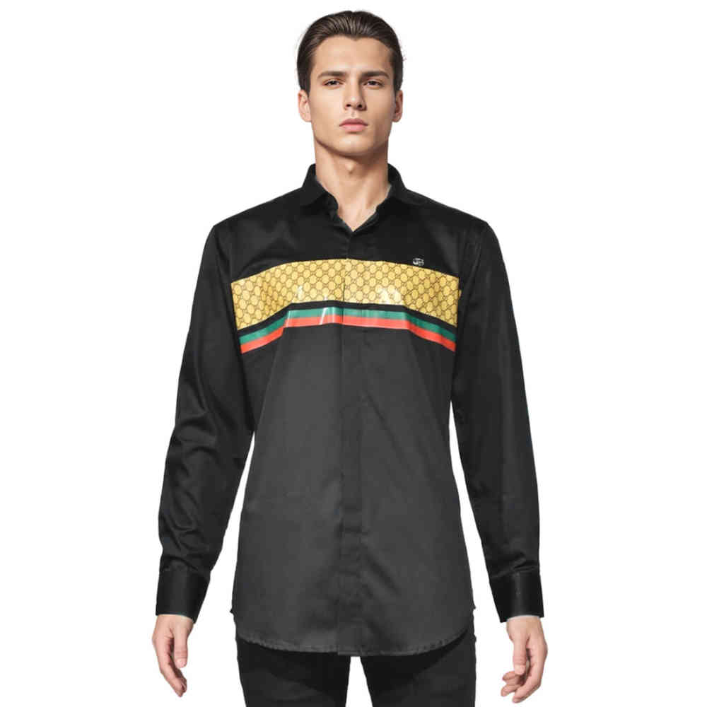 Gucci GG Monogram Black Premium Shirt-6