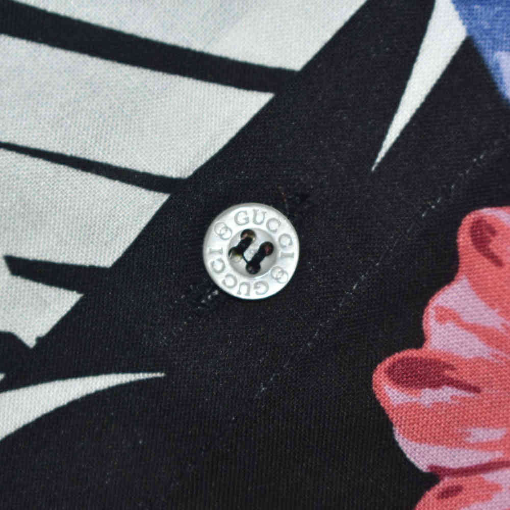 Gucci Pink Flower Print Premium Quality Half Sleeve Shirt-3