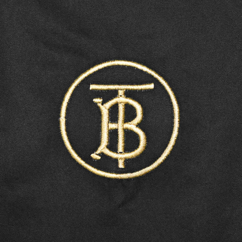 Burberry TB Embroidery Black Cotton Shirt-3