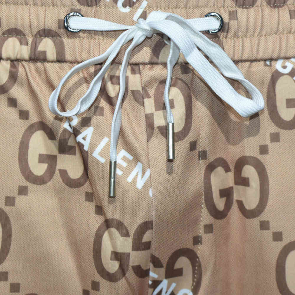 Gucci Brown Premium Quality Men's Logo-Print Short Sleeve Shirt & Shorts Combo-5