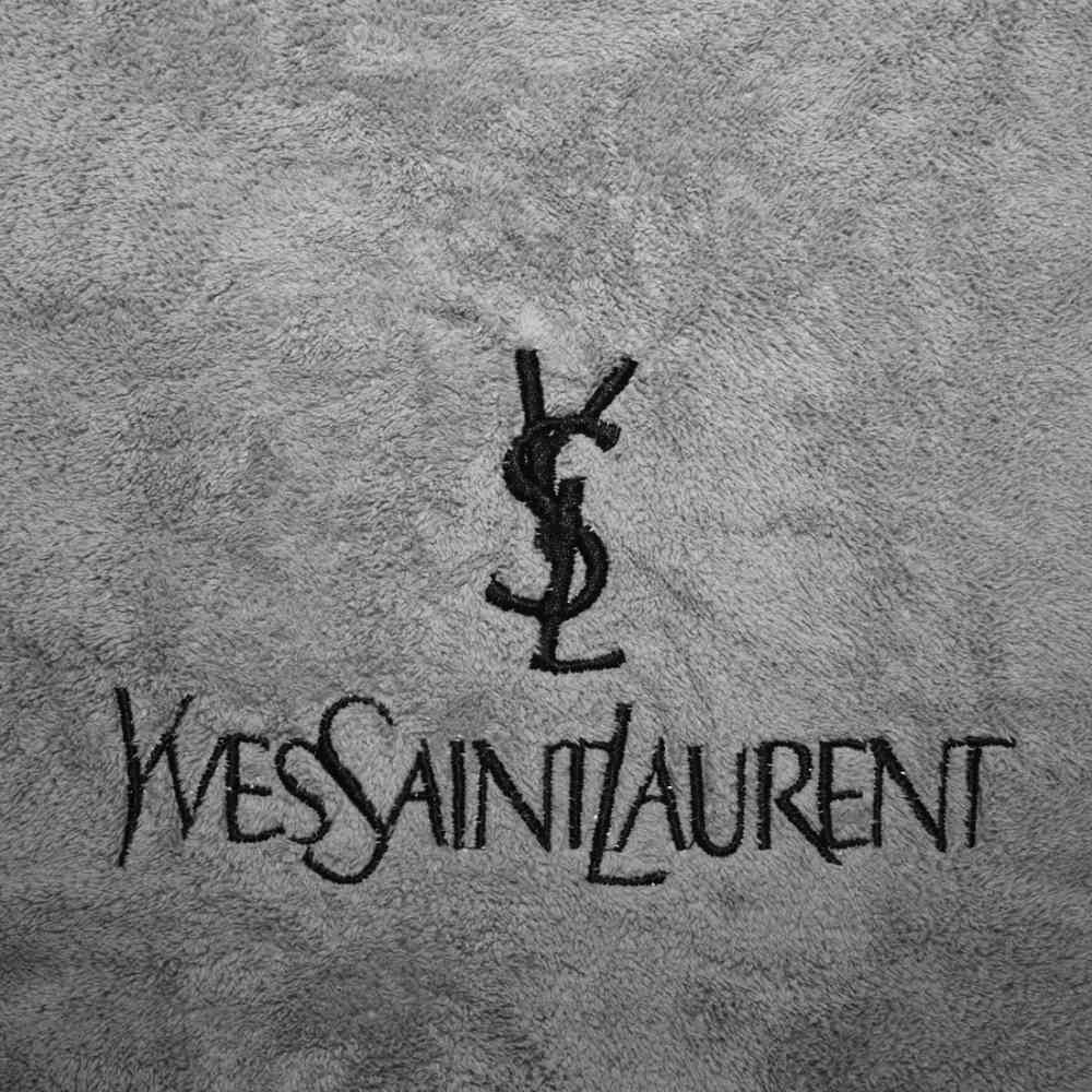 YSL Embroidery logo Grey Premium Towels - Set of 2-1