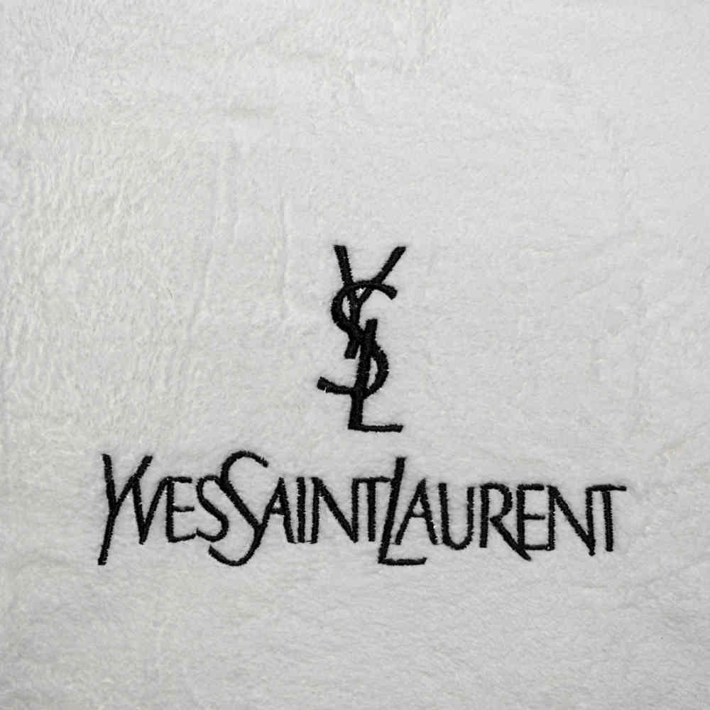 YSL Embroidery logo Off White Premium Towels - Set of 2-1