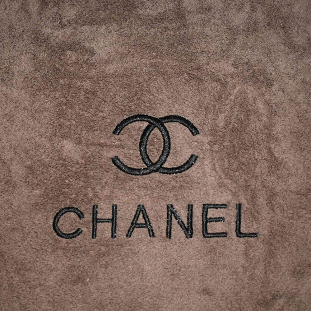 Chanel Embroidered logo Dark Brown Towels - Set of 2-thumb-1