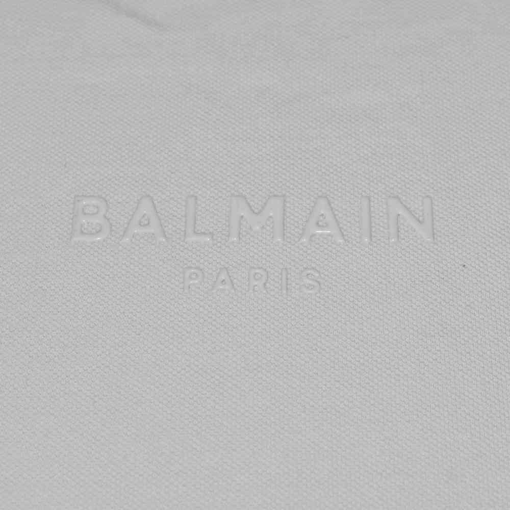 Balmain Paris White Premium Cotton Dress-thumb-3