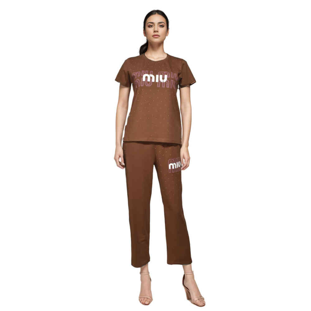 Miu Miu Brown Premium Cotton Co-ord Set-1