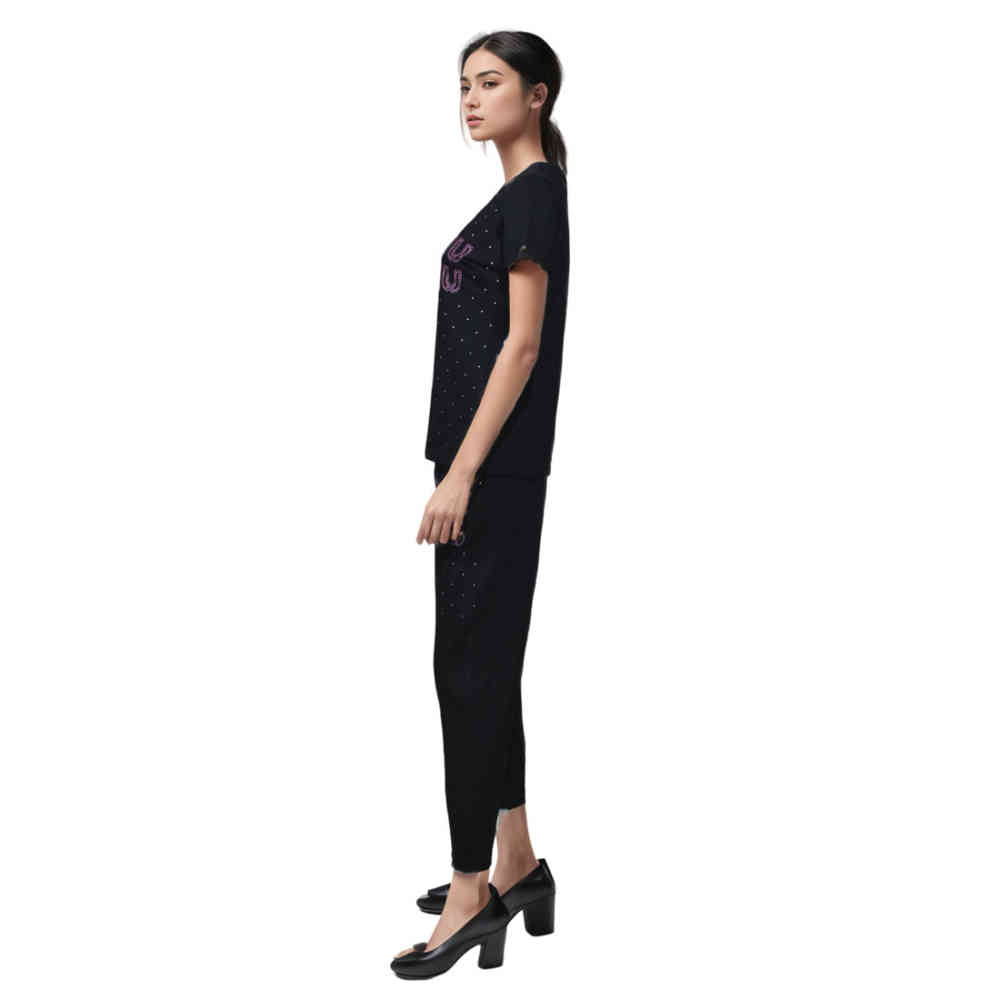 Miu Miu Black Premium Cotton Co-ord Set-3