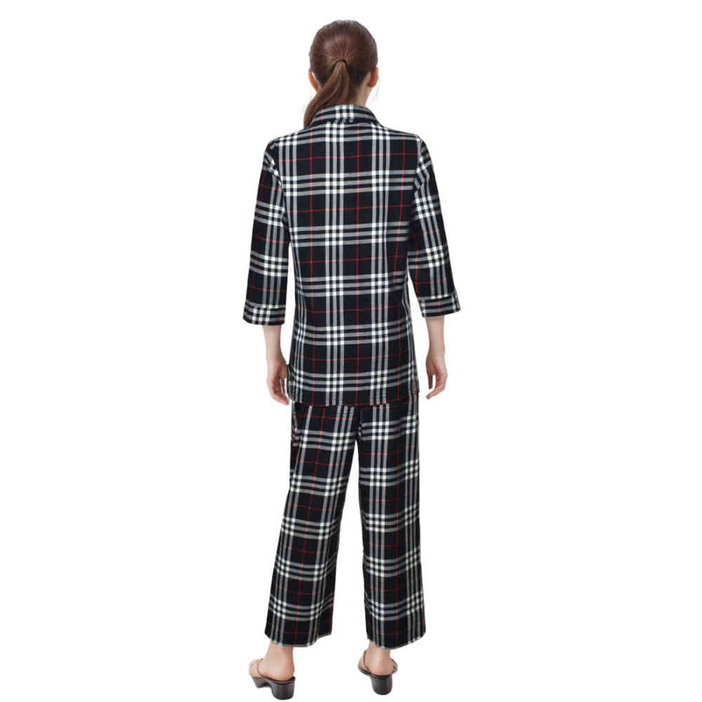 Burberry Black Check Premium Cotton Co-ord Set-thumb-2