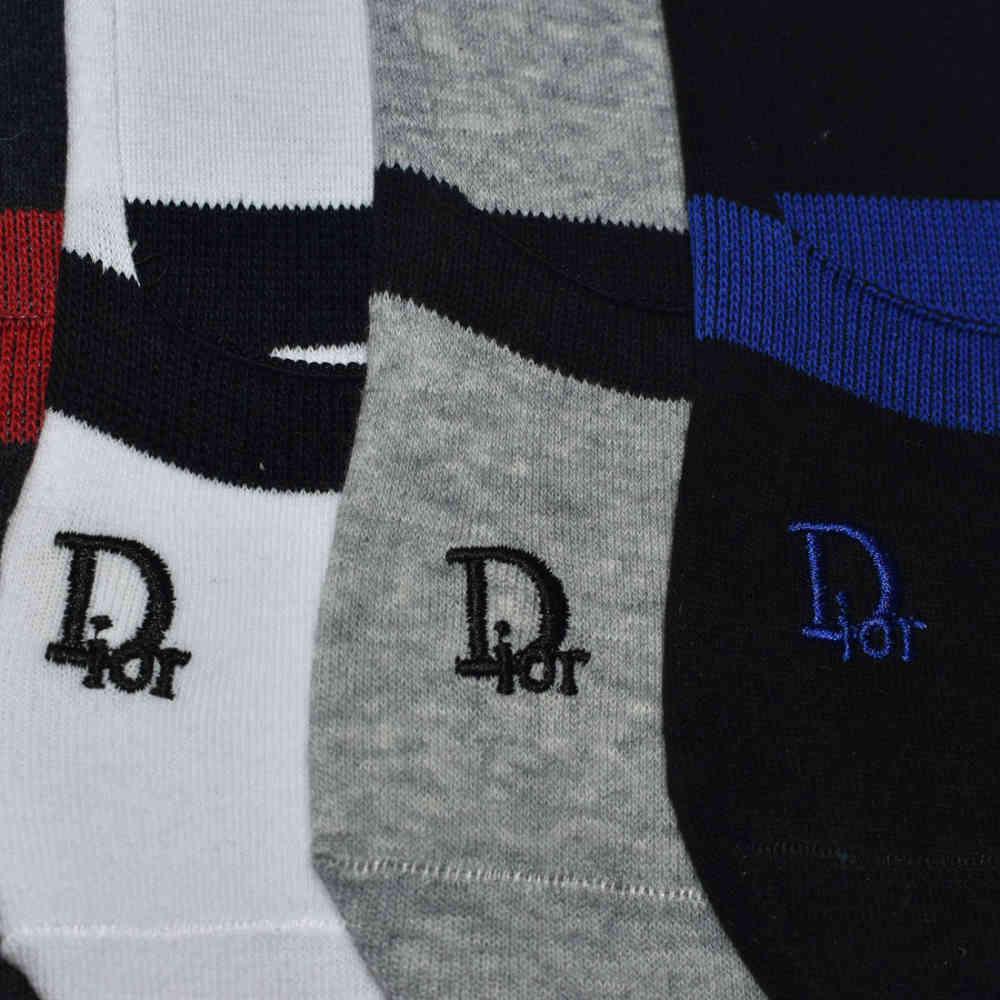 Dior Embroidered Premium No Show Socks-3