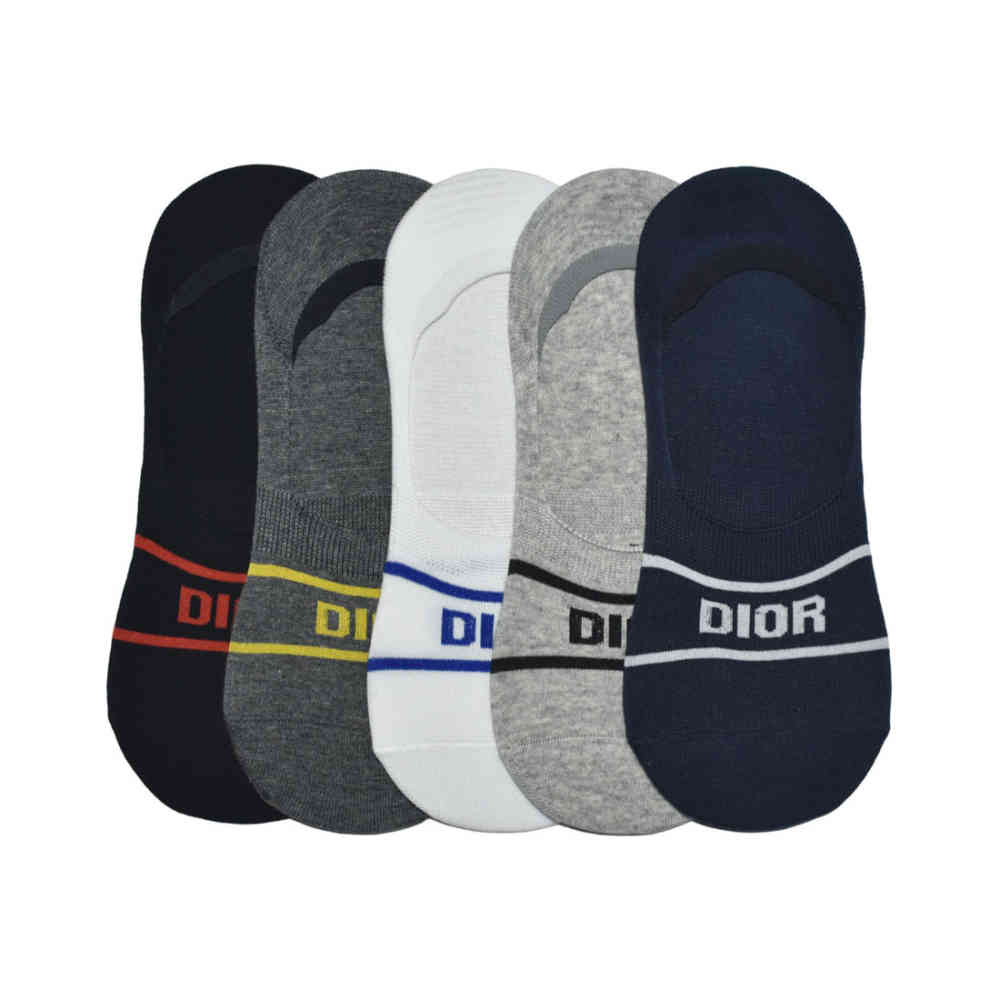 Premium Luxury No Show Socks Dior Embroidered Premium No Show Socks