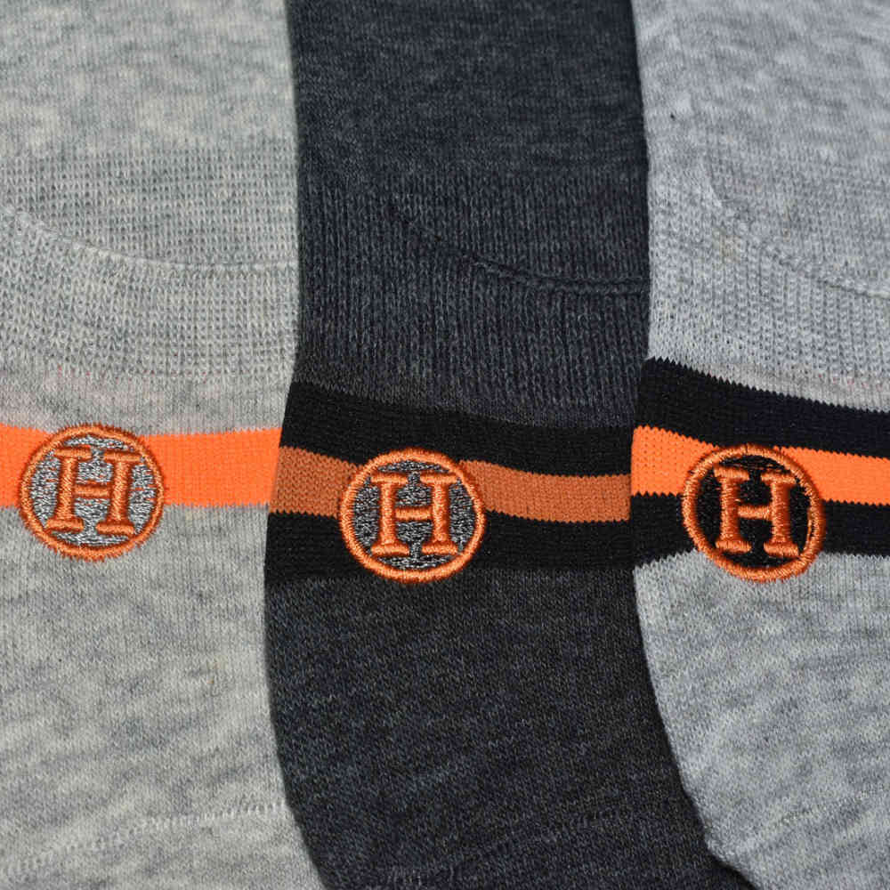Hermes Dark Grey Premium Luxury No Show Socks-3