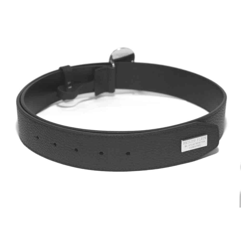 Philipp Plein Black Premium Quality Belt-thumb-1