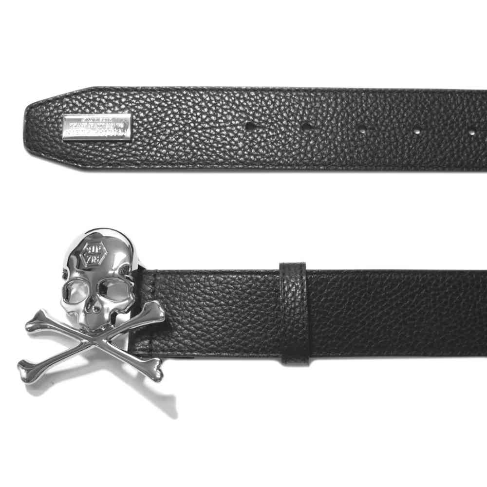 Philipp Plein Black Premium Quality Belt-thumb-3