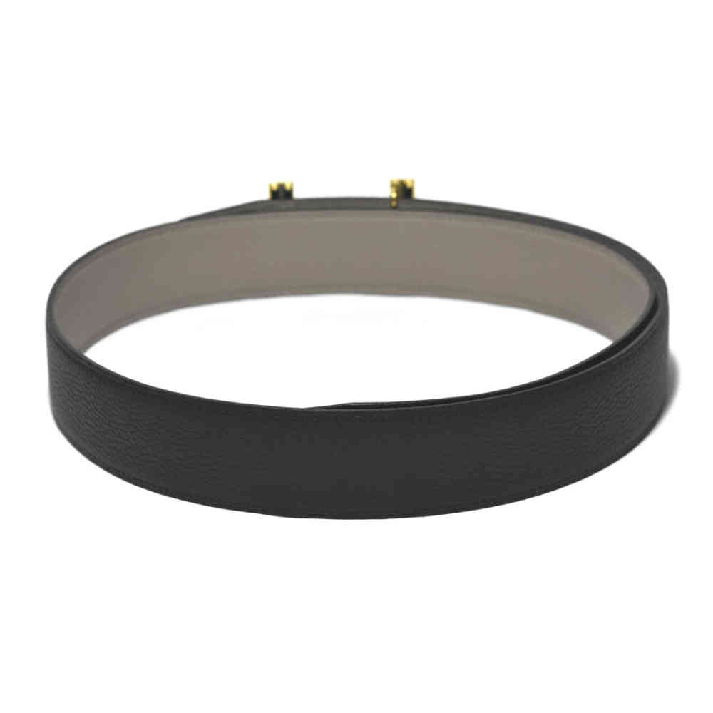 Hermes Black Premium Leathet Belt-1