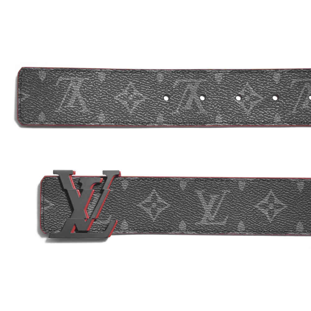 Louis Vuitton Red Black Premium Quality Belt-3