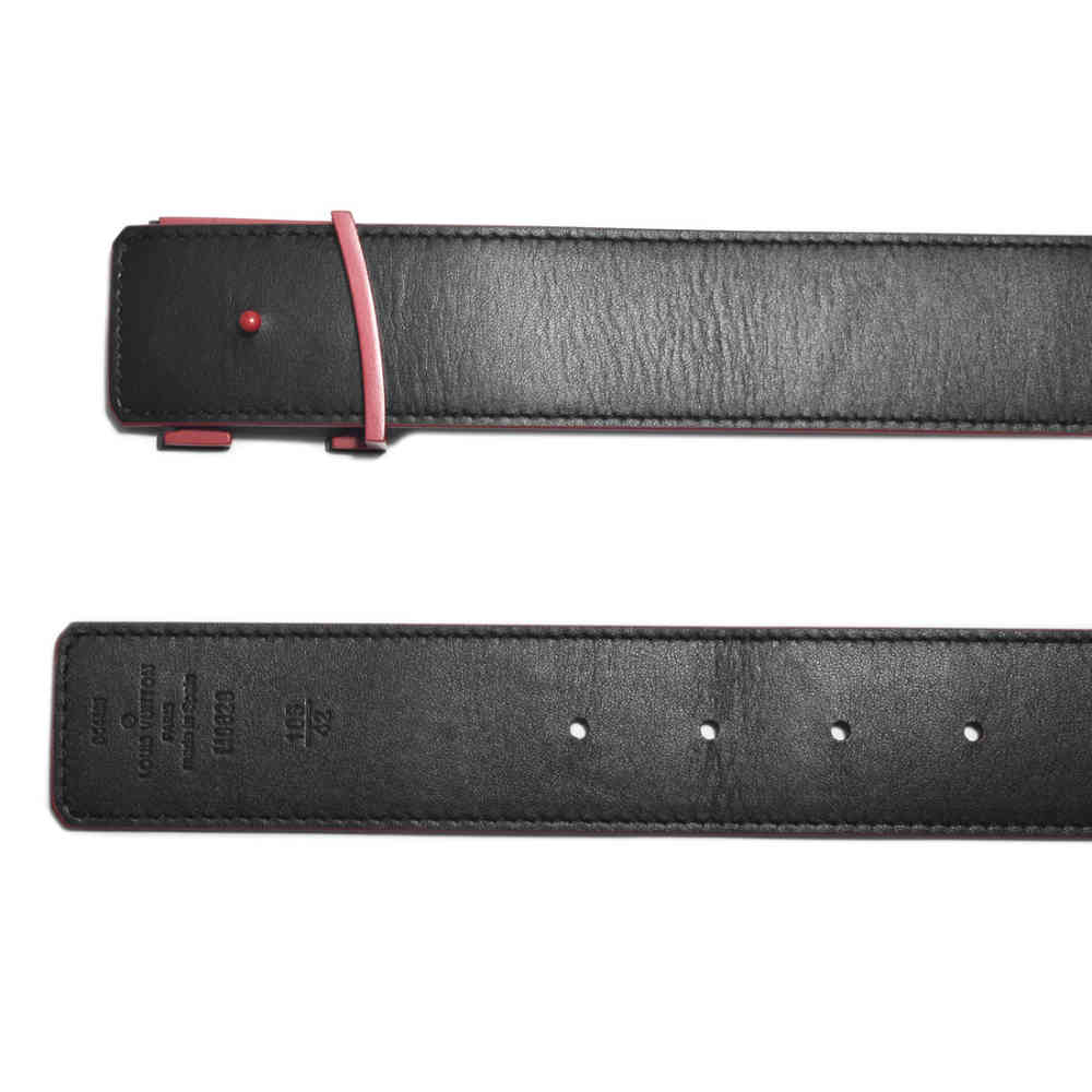 Louis Vuitton Red Black Premium Quality Belt-4