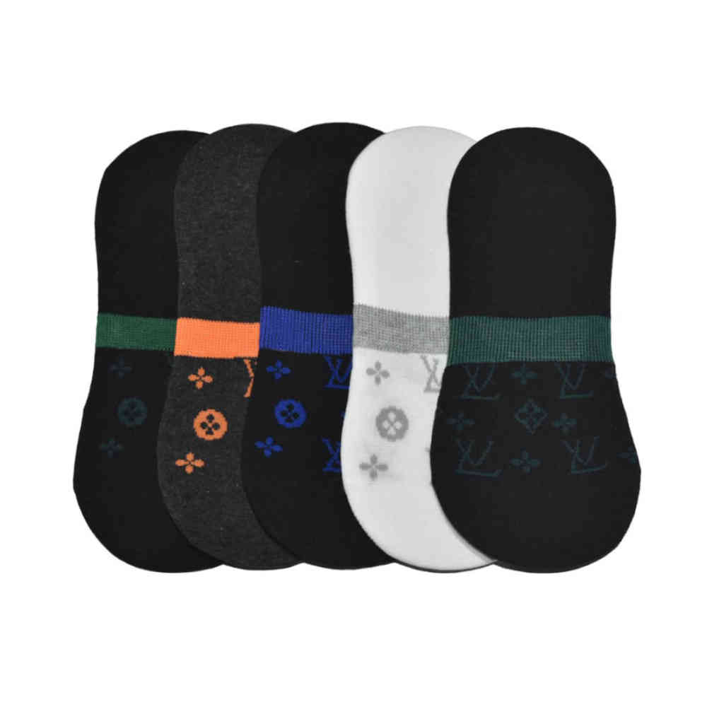 Premium Quality Loafer Socks - Pack of 5 Louis Vuitton Monogram Premium Low Ankle Socks - Pack of 5