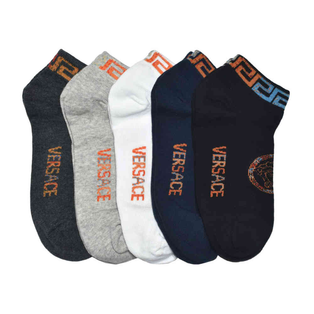 logo Print Premium Low Anklet Socks Versace Low Anklet Premium Luxury Socks