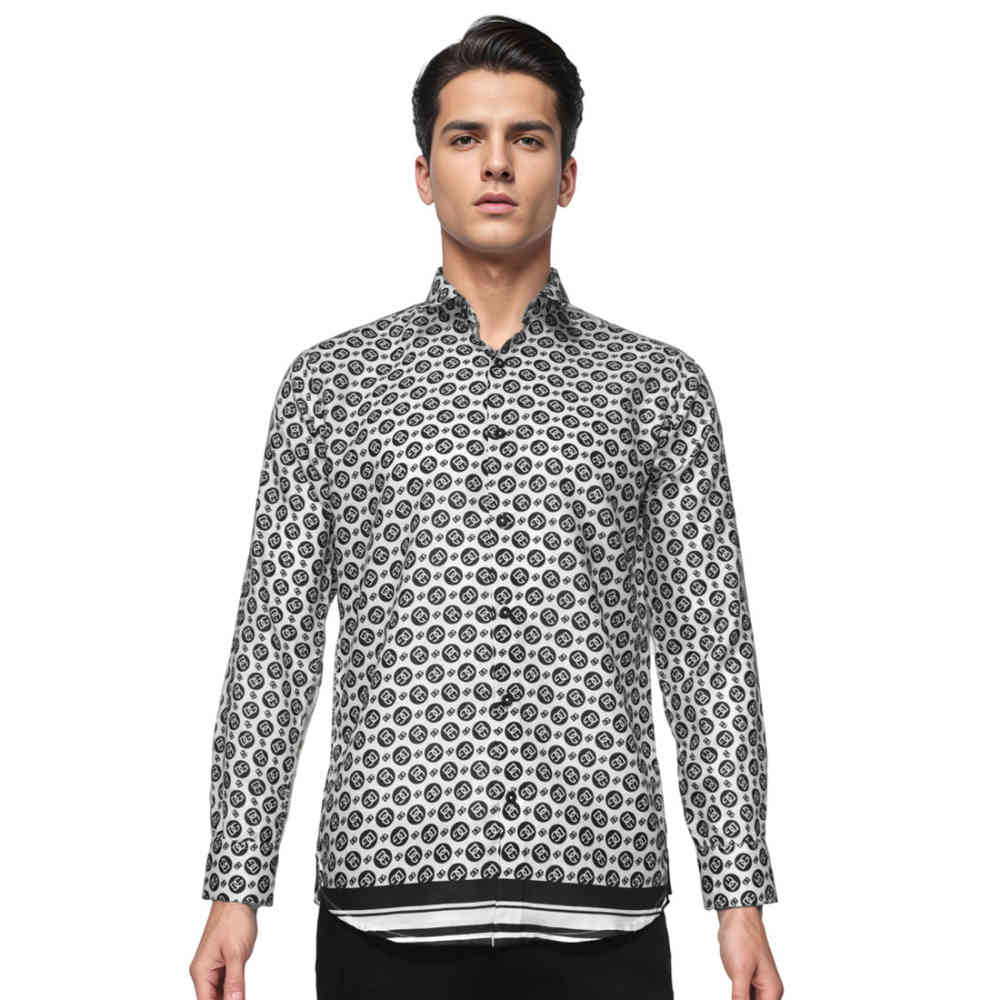 Dolce & Gabbana All-over Printed White Premium Shirt-6