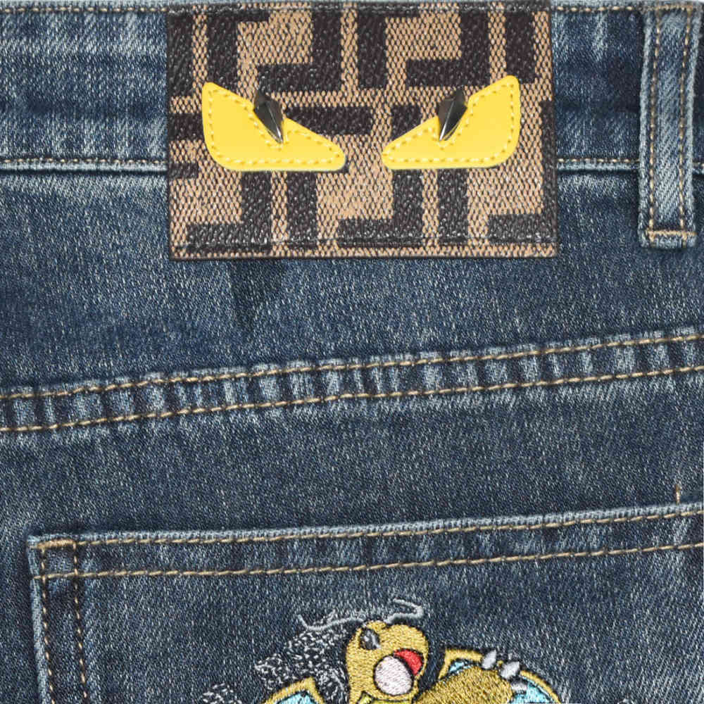 Fendi Dark Blue Premium Denim Jeans-4