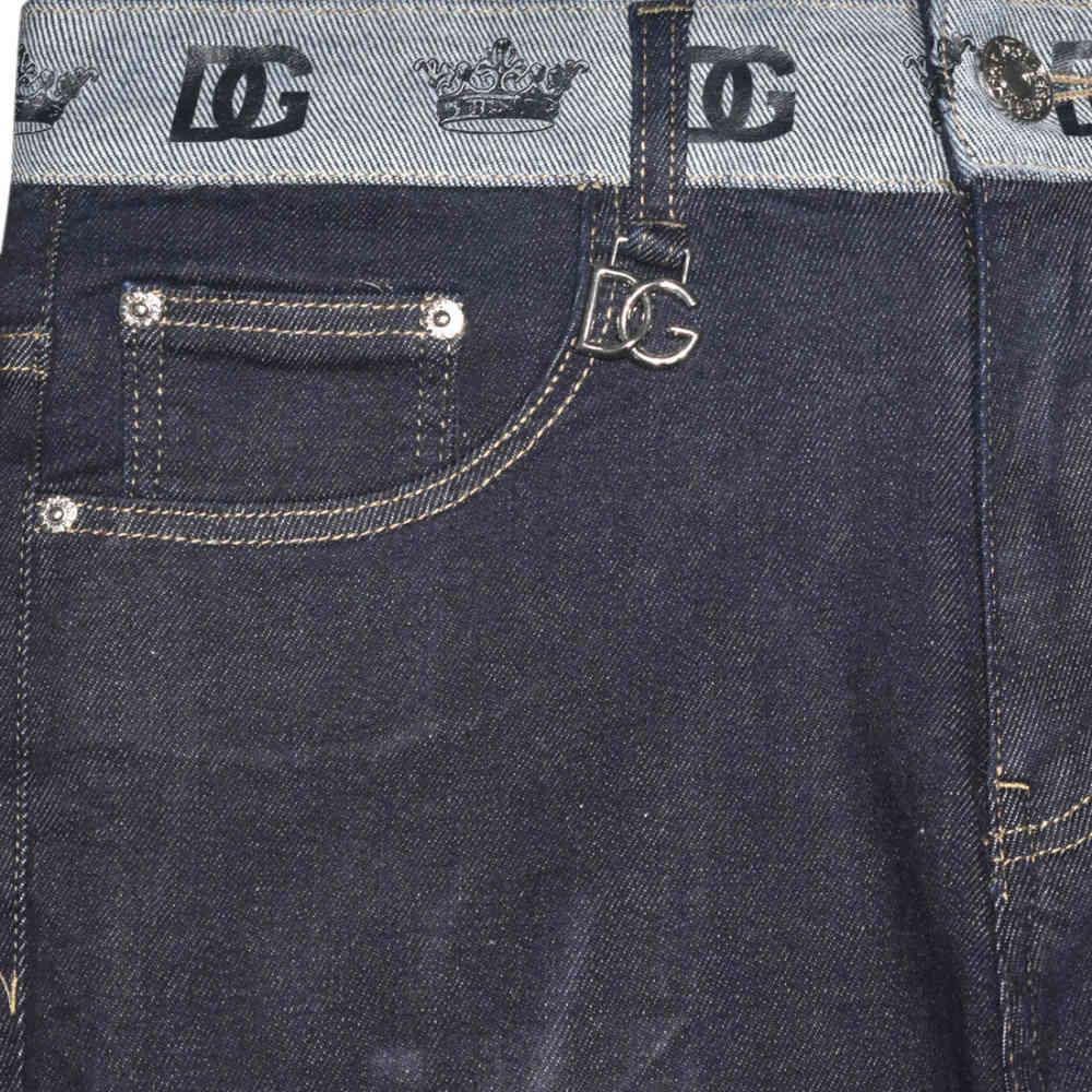 Dolce & Gabbana Dark Blue Premium Cotton Jeans-2