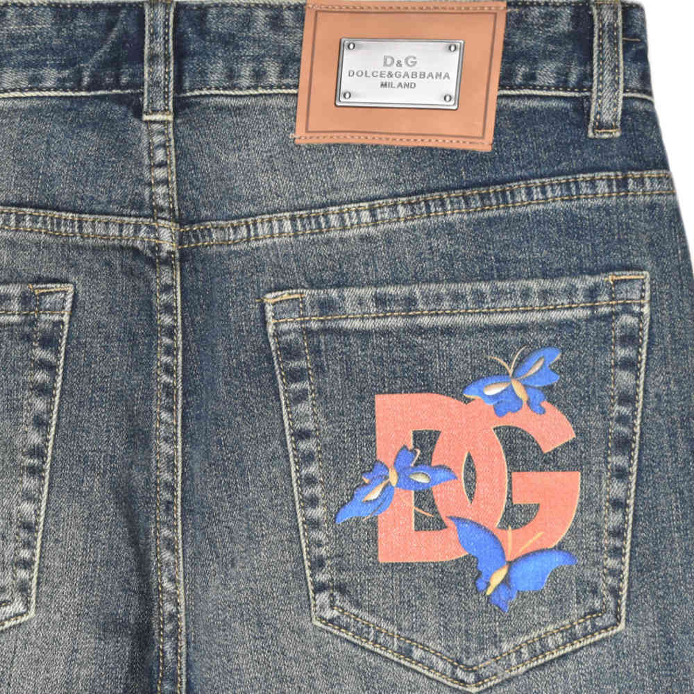 Dolce & Gabbana Dark Blue Cotton Denim Jeans-3